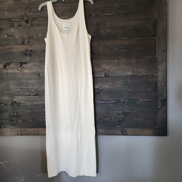 Lauren Manoogian Knit Maxi Dress Size 3 Large Baby Alpaca Organic Cotton Cream - Picture 13 of 13